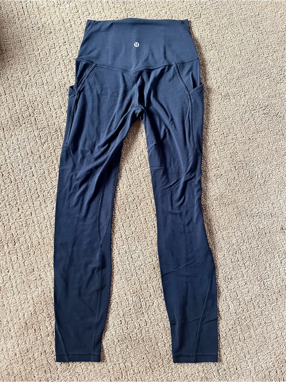 lululemon athletica Black High-Waist Leggings with Side Pockets
